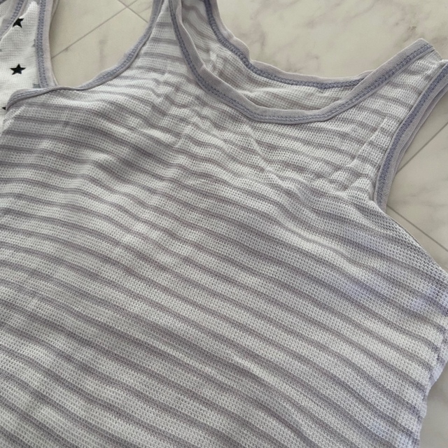 メッシュノースリーブシャツ　90　2枚セット キッズ/ベビー/マタニティのベビー服(~85cm)(肌着/下着)の商品写真