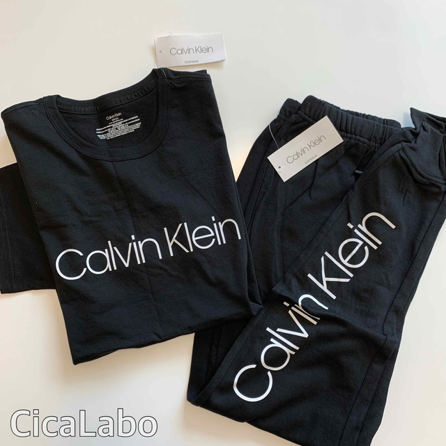 新品】カルバンクライン Tシャツ スウェット セットアップ ブラック M