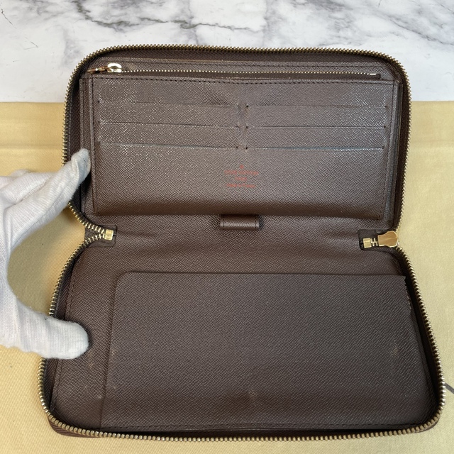 美品☆ルイヴィトン ダミエ ジップ 長財布☆A560 海外ブランド 50.0