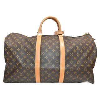 ルイヴィトン(LOUIS VUITTON)の【定番人気★中古品】 LOUIS VUITTON
キーポル55 M41424 モノグラム/ブラウン系 コーティングキャンバス ボストンバッグ　旅行バッグ　大容量　人気　定番　カジュアル　ユニセックス　おしゃれ 【中古】松山久万ノ台店(ボストンバッグ)