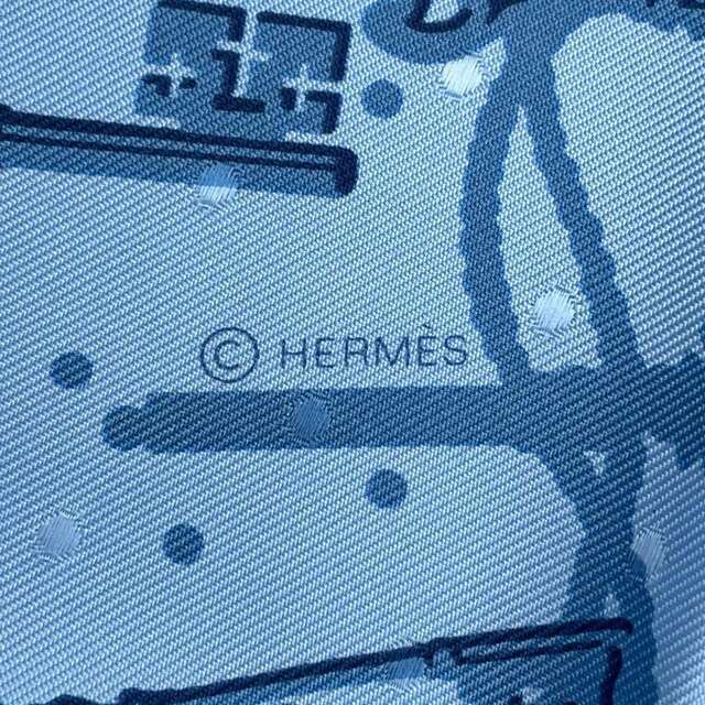 エルメス スカーフ カレ55レ・クレ Les Cles バンダナ HERMES シルクスカーフ ドット刺繍 2023春夏