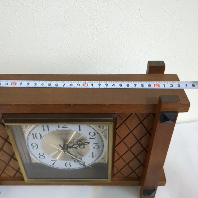 SEIKO - 昭和レトロ セイコー 置時計 クロック 木製 ウッド