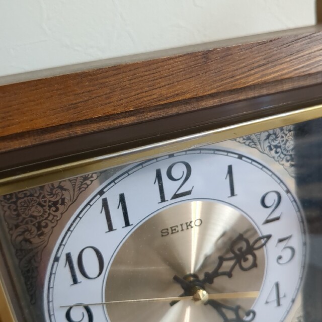 昭和レトロ セイコー 置時計 クロック 木製 ウッド アンティーク ビンテージ