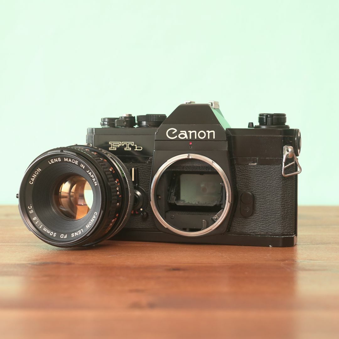 完動品◎CANON FTb-N 50mm F1.8 ブラック フィルムカメラ63-