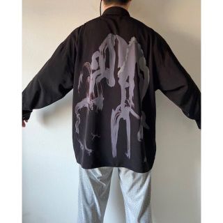 vintage 00s Y2K xxl koman 和柄 虎 漢字 柄シャツ