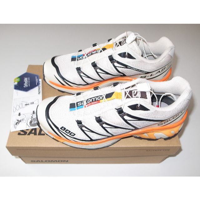 SALOMON XT-6 スニーカー 25cm beige orange-