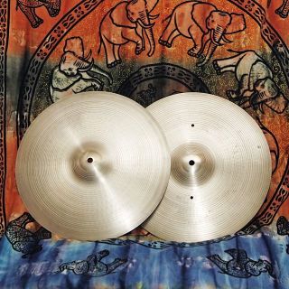 Vintage A Zildjian 70年代の白抜き HiHat 14インチ(シンバル)