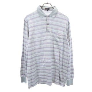 ダックス(DAKS)のダックス 総柄 長袖 ポロシャツ L グレー系 DAKS メンズ 【中古】  【230301】(ポロシャツ)