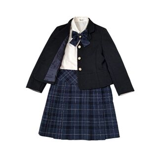 130 Sakura サクラ フォーマル ジャケット スカート ブルー リボン(ドレス/フォーマル)