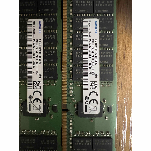 サムスン　PC4-2400T-RA1-11-DC0 16GB 2枚　32GB