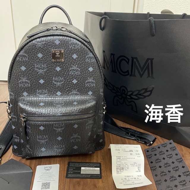 日本初の リュック バックパック MCM MCM 黒 スモールサイズ S ブラック リュック+バックパック 