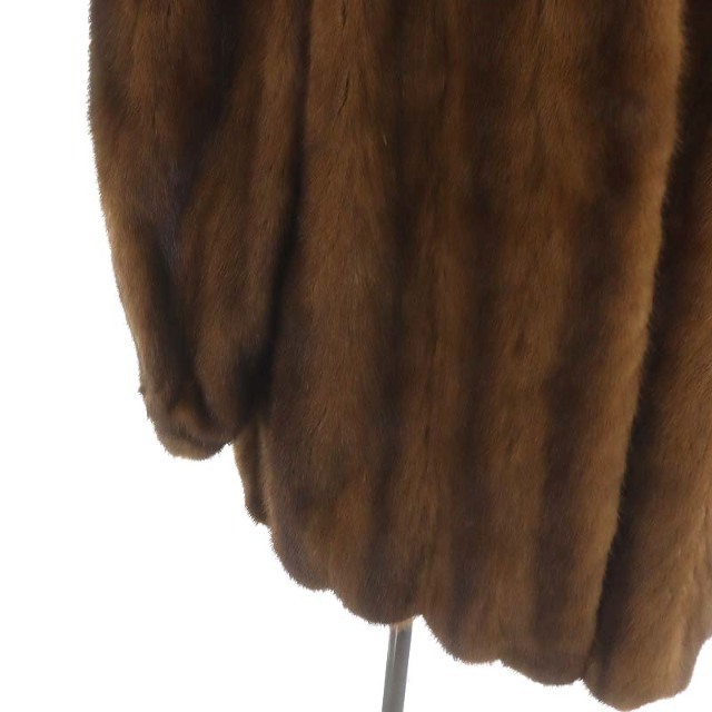 サガミンク SAGA MINK 銀サガ 毛皮コート ミドル丈 11 L 茶 サガミンク SAGA MINK 銀サガ 毛皮コート ミドル丈 11 L 茶