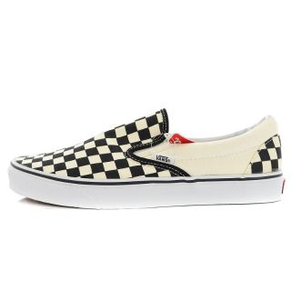 ヴァンズ(VANS)のVANS Classic Slip-ON スニーカー チェック 28 アイボリー(スリッポン/モカシン)