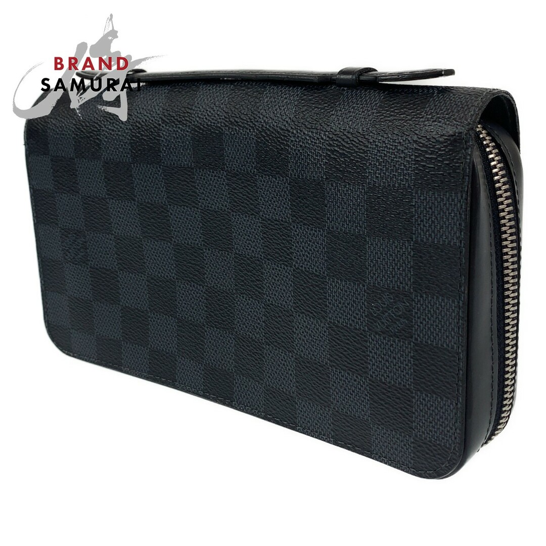 史上一番安い LOUIS VUITTON LOUIS VUITTON 【中古】 400619 メンズ ラウンドジップ ラウンドファスナー 長財布  N41590 PVC グレー ブラック ノワール ジッピーXL ダミエ・コバルト ルイヴィトン 長財布