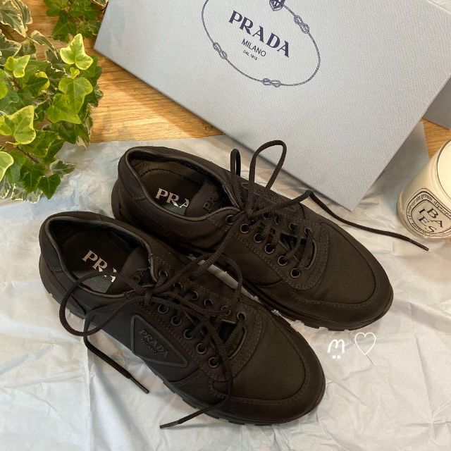 PRADA プラダ リナイロン ギャバジンプラックス01スニーカー 37.5