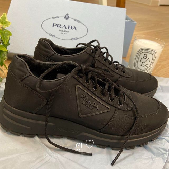 PRADA プラダ リナイロン ギャバジンプラックス01スニーカー 37.5