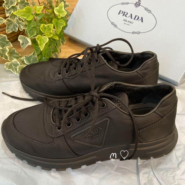 PRADA プラダ リナイロン ギャバジンプラックス01スニーカー 37.5-