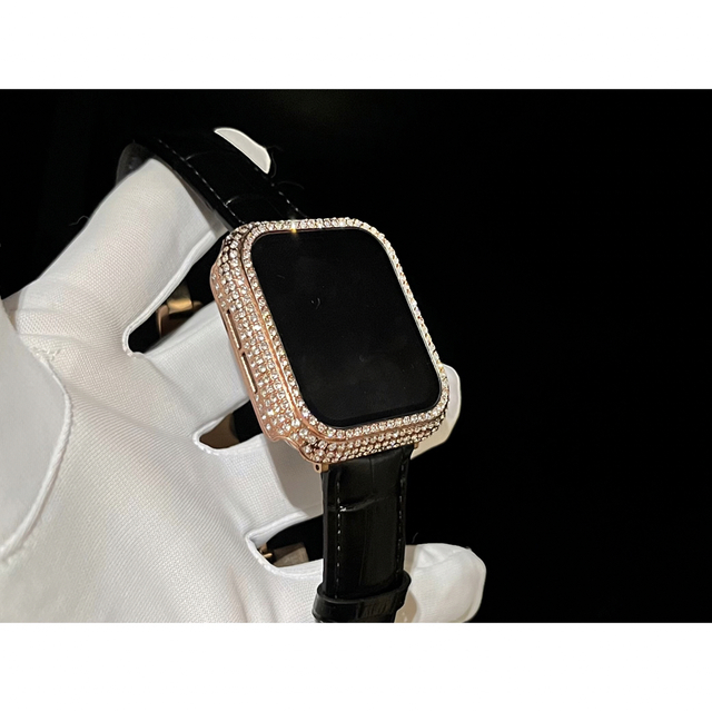 Apple Watch RGB キラキラカバーケースアップルウォッチレザーバンド