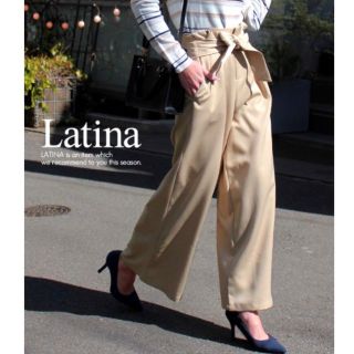 アナップラティーナ(ANAP Latina)のタグ付き新品未使用 ANAP Latina ワイドパンツ ピンク(カジュアルパンツ)