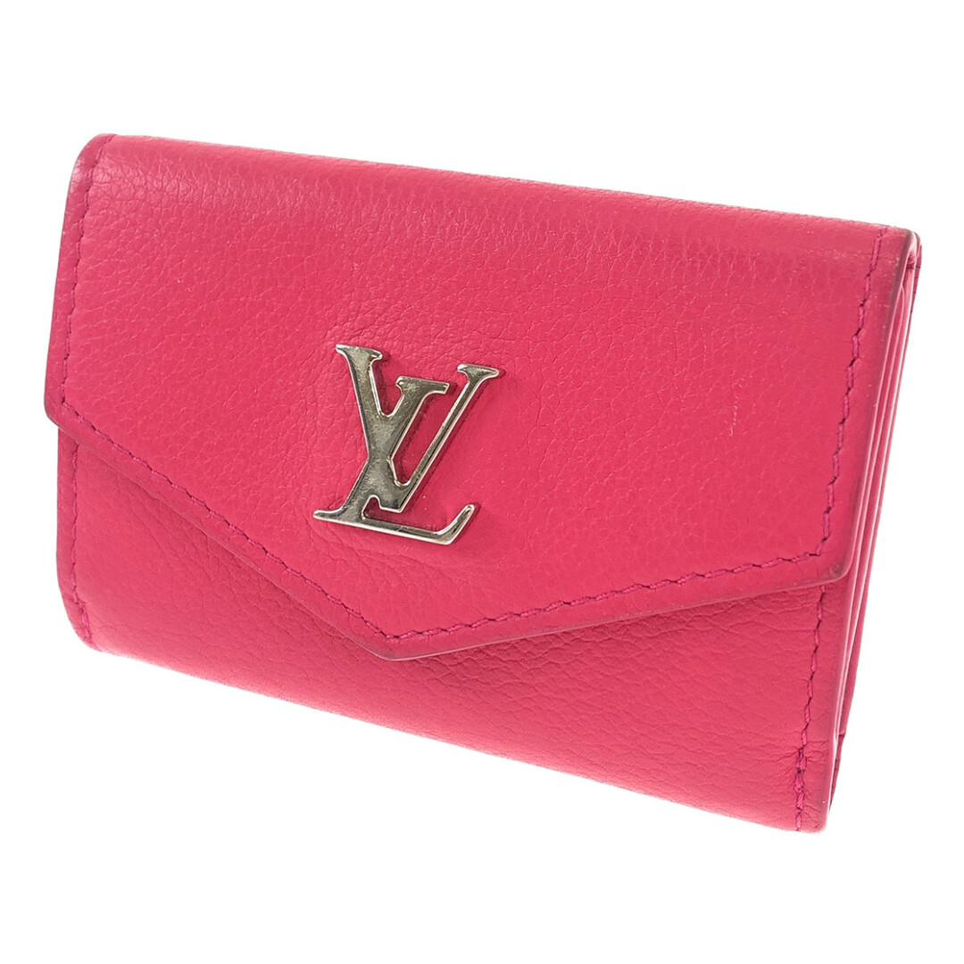 LOUIS VUITTON ルイヴィトン ポルトフォイユ ロックミニ ピンク レザー