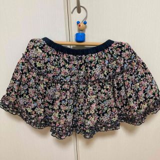 ニットプランナー(KP)のKP KNIT PLANNR リバーシブルスカート　花柄×ブラック　120(スカート)