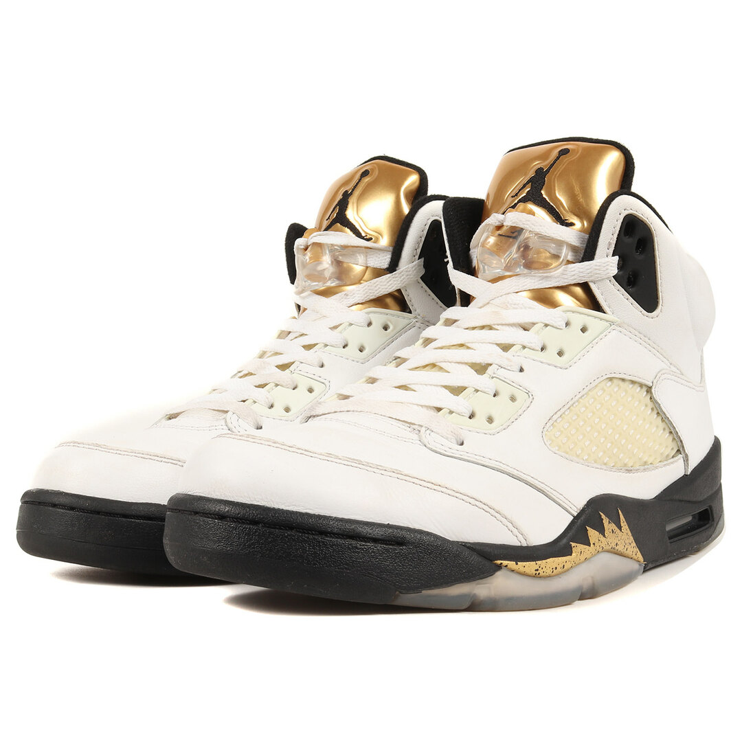 NIKE ナイキ AIR JORDAN 5 RETRO OLYMPIC (136027-133) 2016年 エアジョーダン5 レトロ オリンピック ホワイト ブラック メタリックゴールド サイズ：US10 28.0cm スニーカー バッシュ【メンズ】