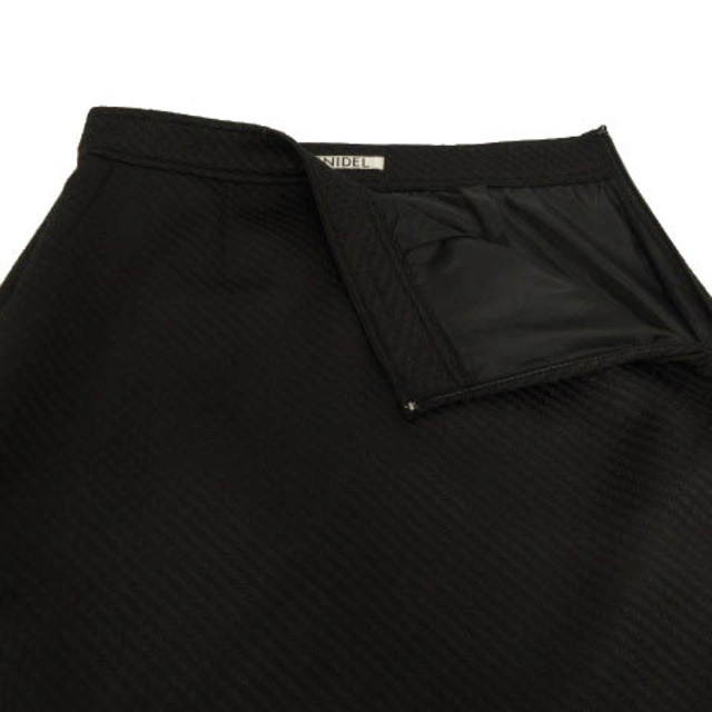 SNIDEL(スナイデル)のスナイデル snidel スカート 台形 ジャガード ひざ丈 ブラック 黒 0 レディースのスカート(ひざ丈スカート)の商品写真