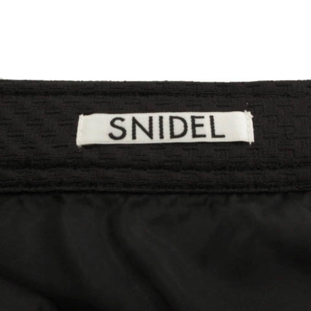 SNIDEL(スナイデル)のスナイデル snidel スカート 台形 ジャガード ひざ丈 ブラック 黒 0 レディースのスカート(ひざ丈スカート)の商品写真