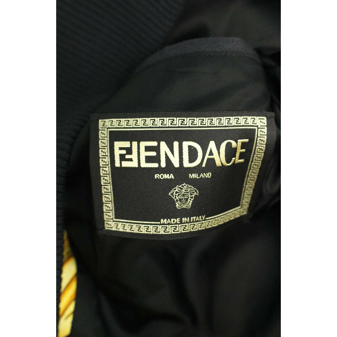 フェンディ ×ヴェルサーチェ Versace 22SS FW0833 AKCD フェンダーチェロゴ総柄ボンバーブルゾン メンズ 54 2