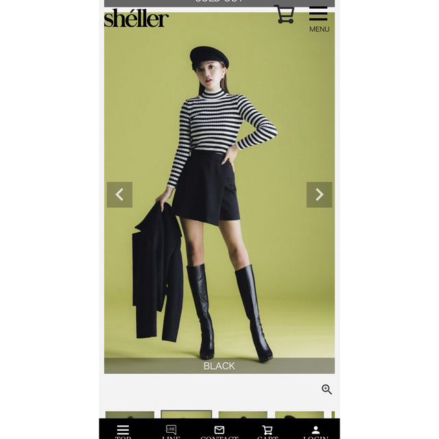 シェリエ　sheller  ポイントボタンキュロットキュロット