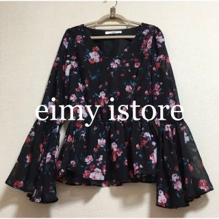 エイミーイストワール(eimy istoire)の専用★eimy istore★バラ柄黒ブラウス(シャツ/ブラウス(長袖/七分))