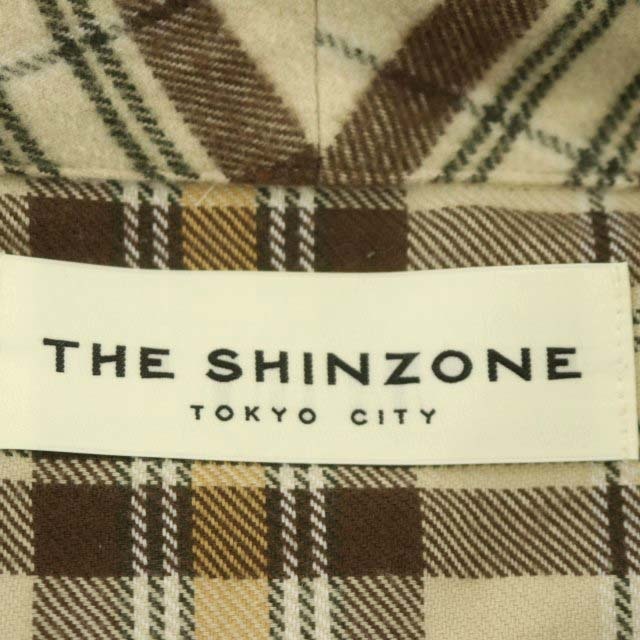ザシンゾーン-THE SHINZONE-チェックロングコート サイズF