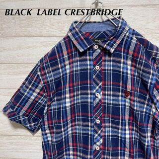 ブラックレーベルクレストブリッジ(BLACK LABEL CRESTBRIDGE)のBLACK LABEL CRESTBRIDGE リネン混チェック半袖シャツ(シャツ)