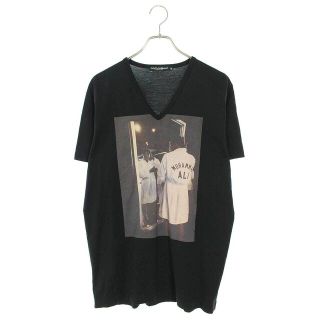 ドルチェアンドガッバーナ(DOLCE&GABBANA)のドルチェアンドガッバーナ G8NO5G プリントVネックTシャツ メンズ 48(Tシャツ/カットソー(半袖/袖なし))