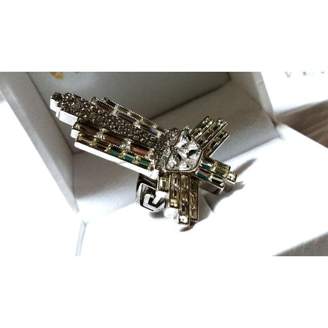 VERSACE - 正規美 限定 ヴェルサーチ ビジュークリスタルクロスリング VERSACE - 正規美 限定 ヴェルサーチ ビジュークリスタルクロスリング