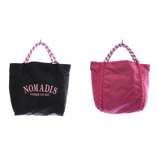 Bu0026Y ノマディス 22SS 別注 SAC ロゴ リバーシブル ミニ 黒 ピンク-