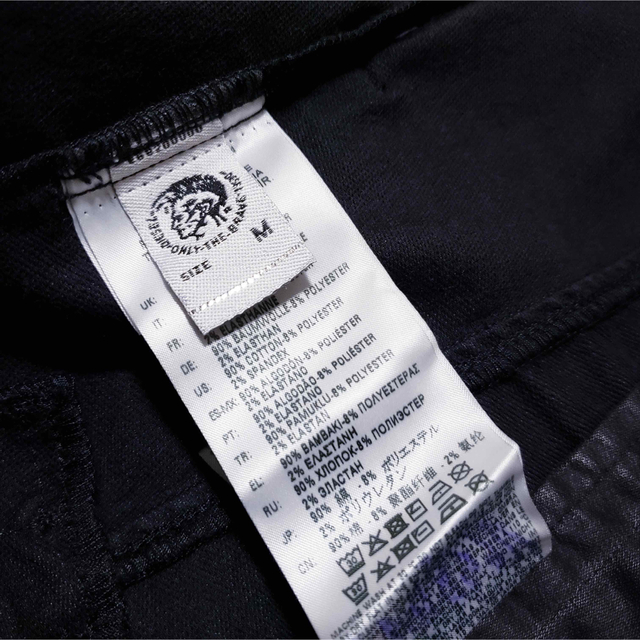 DIESEL(ディーゼル)のDIESEL ディーゼル レザー ノースリーブ ジャケット ベスト ブラック 黒 レディースのジャケット/アウター(ライダースジャケット)の商品写真