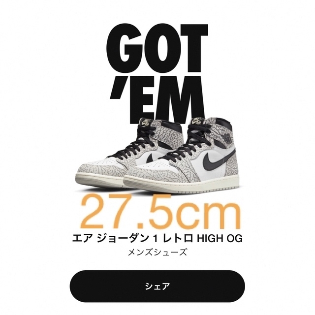 本日発送可能！ NIKE AIR JORDAN 1 RETRO HIGH OG