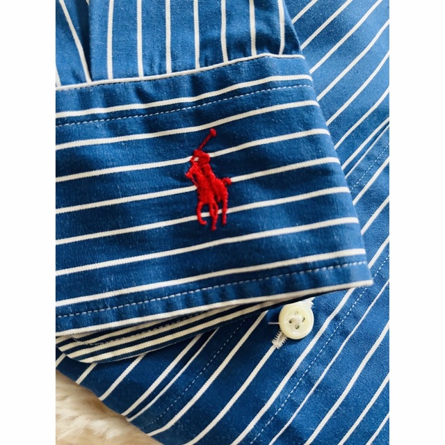 POLO RALPH LAUREN(ポロラルフローレン)の新品　ポロ　ラルフローレン　ストライプ　シャツ　ブラウス　トップス　人気　完売 レディースのトップス(シャツ/ブラウス(長袖/七分))の商品写真