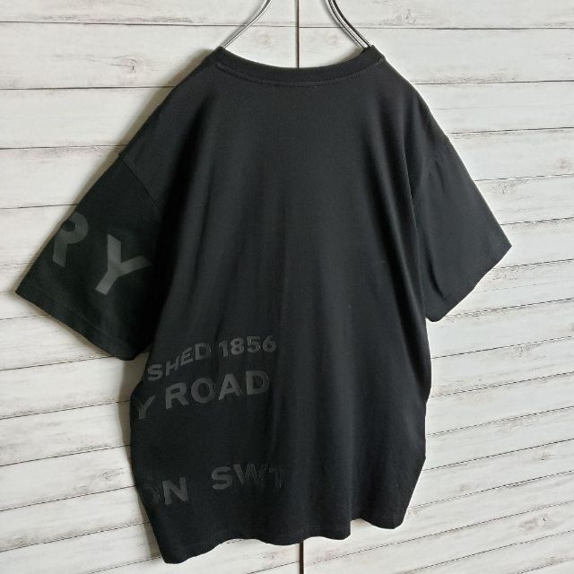 最高デザイン】 バーバリー ラバーロゴ ビックロゴ Tシャツ ゆるだぼ