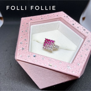 Folli Follie フォリフォリ　指輪　リング　ピンク　シルバー　7〜8号(リング(指輪))
