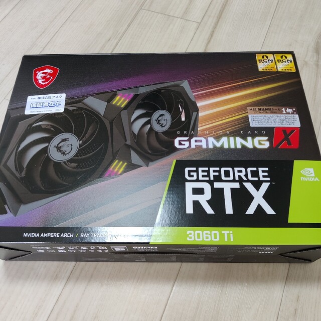 美品 GeForce RTX 3060 Ti GAMING X 8G LHRPCパーツ