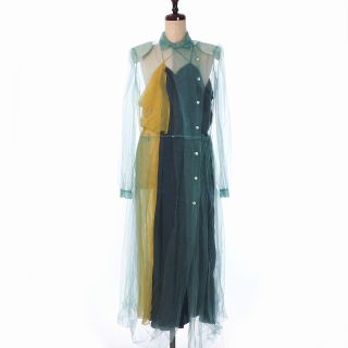 マルタンマルジェラ(Maison Martin Margiela)のメゾンマルジェラ 20AW シースルー ドレス ワンピース レイヤード 38(ロングワンピース/マキシワンピース)