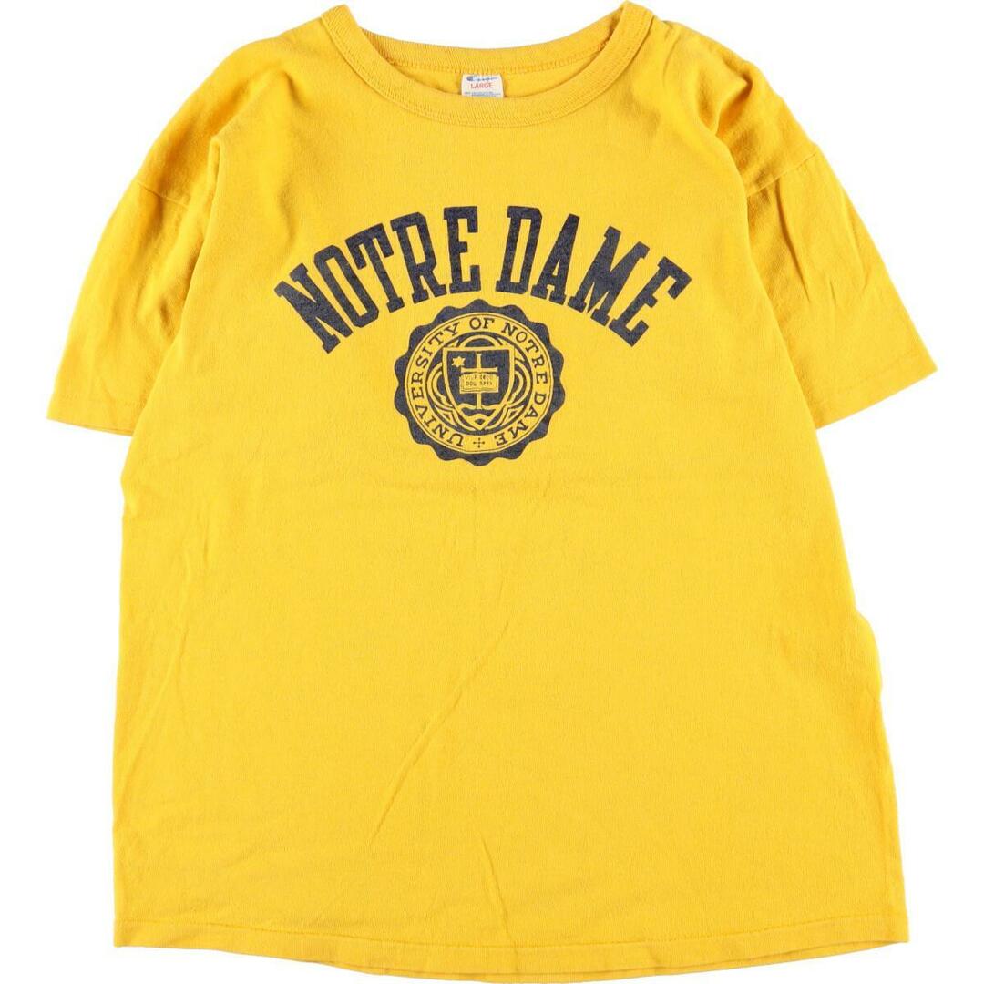 80年代 チャンピオン Champion トリコタグ NOTRE DAME ノートルダム大学 カレッジTシャツ USA製 メンズL ヴィンテージ /eaa318054