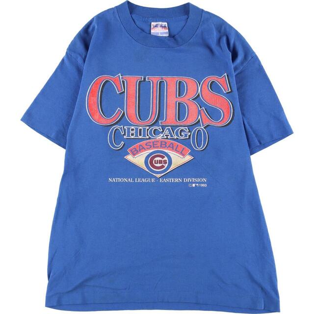 90年代 TRENCH MLB CHICAGO CUBS シカゴカブス スポーツプリントTシャツ USA製 メンズL ヴィンテージ /eaa318052
