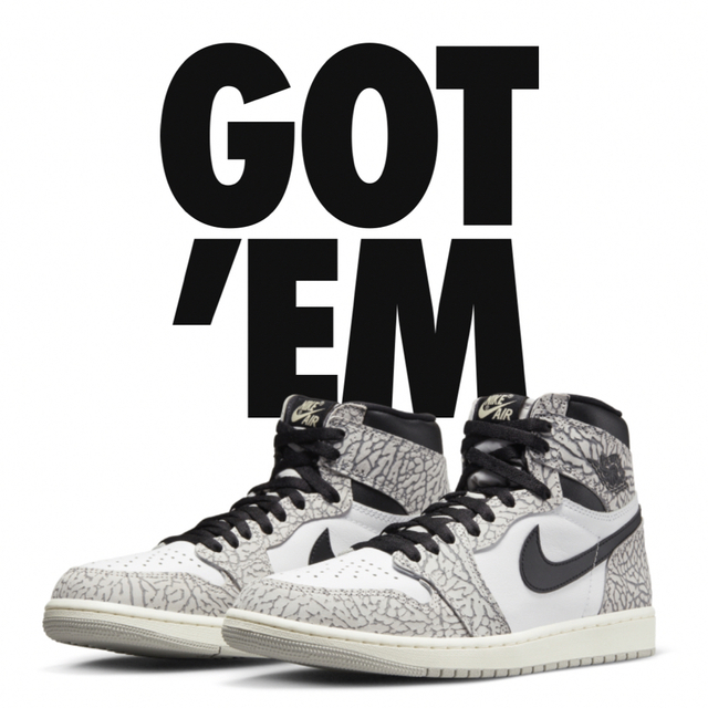 NIKE(ナイキ)のNike Air Jordan 1 High OG White Cement メンズの靴/シューズ(スニーカー)の商品写真