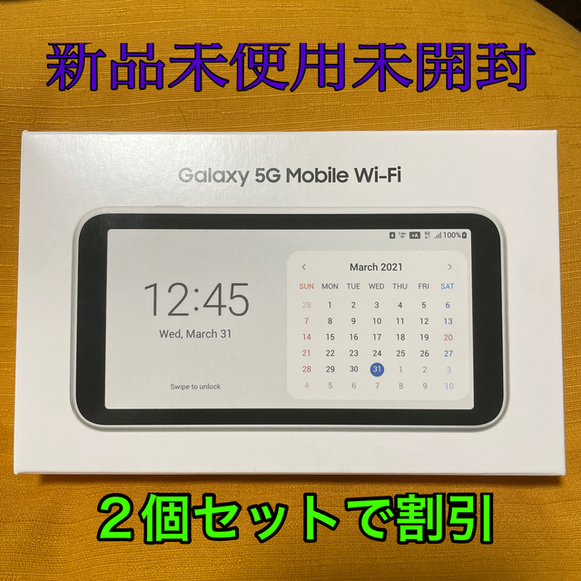 Galaxy(ギャラクシー)の新品未使用　Galaxy 5G Mobile Wi-Fi  SCR01 スマホ/家電/カメラのスマートフォン/携帯電話(その他)の商品写真