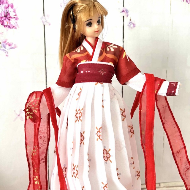 高品質　着物　ドレス　レッド　古代中国　バービー　人形　ポピーパーカー　達に