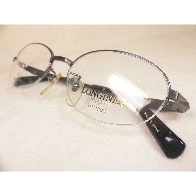 LONGINES(ロンジン)のLONGINES 眼鏡 フレーム オーバル ナイロール ハーフリム ロンジン メンズのファッション小物(サングラス/メガネ)の商品写真