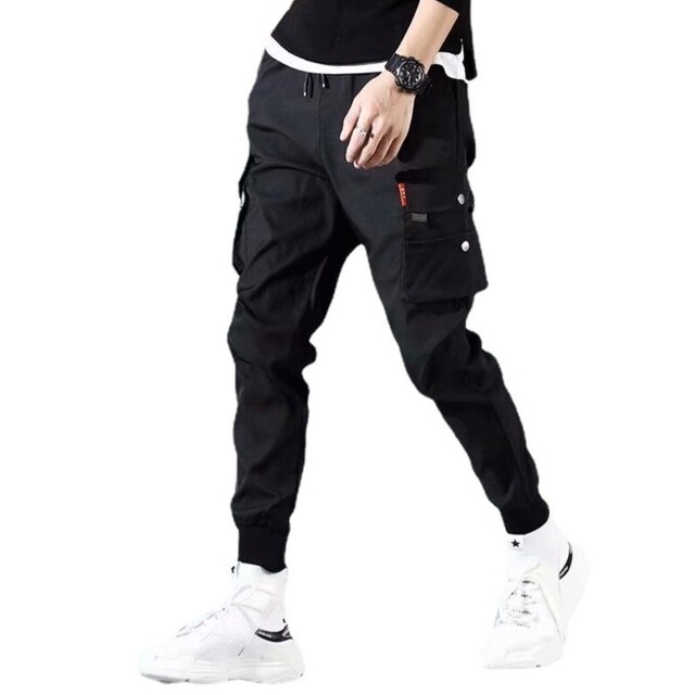 ジョガーパンツ カーゴパンツ XL メンズ ブラック アウトドア スポーツ メンズのパンツ(ワークパンツ/カーゴパンツ)の商品写真